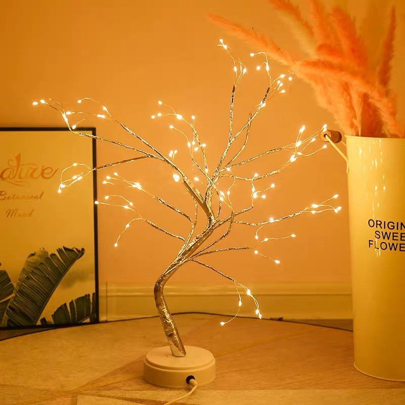 LED Copper Wire Tree Light – USB & Battery Powered Decorative Light