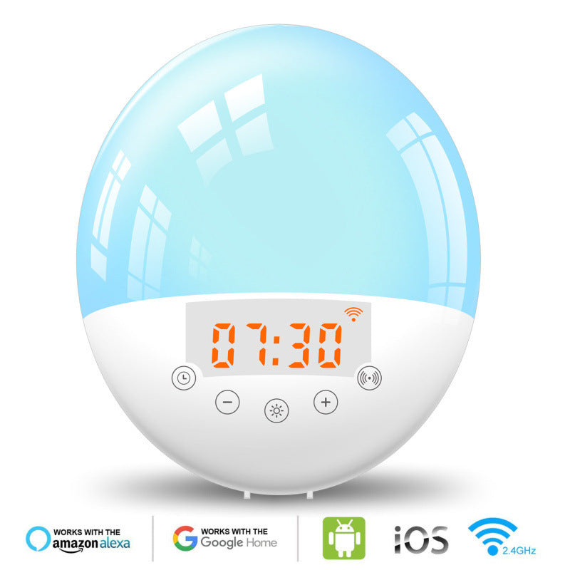 WiFi Voice Control Sunrise Alarm Clock with Natural Wake-Up Light