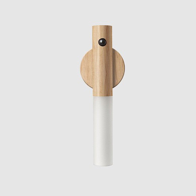 Auto Motion Sensor LED Night Light – Magnetic Wood Wireless Wall Lamp