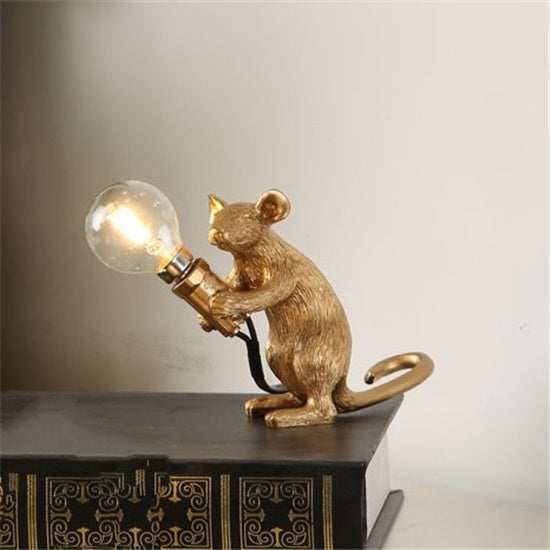Nordic Mini Resin Mouse Light – Creative Animal Night Lamp