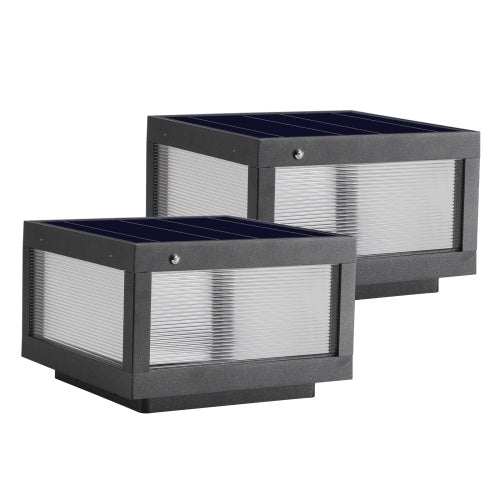 2-Pack Solar Wall Lights – Dimmable LED Outdoor Lamps with Auto On/Off