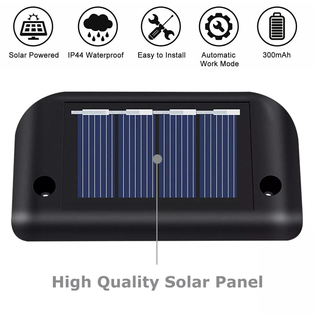 Set of 4 Solar LED Deck Lights – Outdoor Waterproof Step & Railing Lights