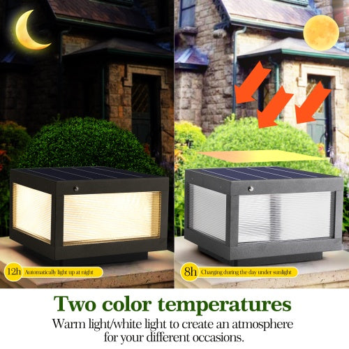 2-Pack Solar Wall Lights – Dimmable LED Outdoor Lamps with Auto On/Off