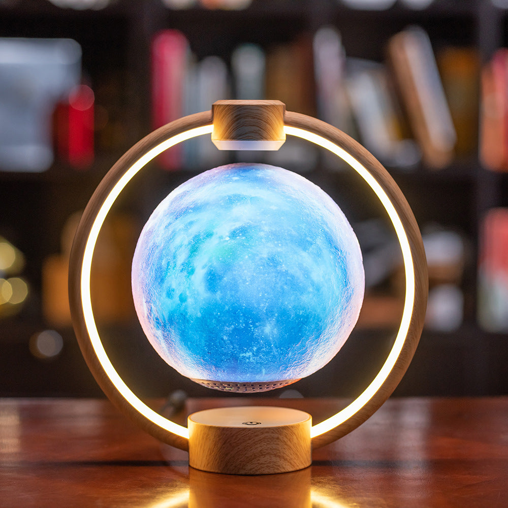 Maglev Moon Lamp with Bluetooth Speaker – Levitating 3D LED Sphere