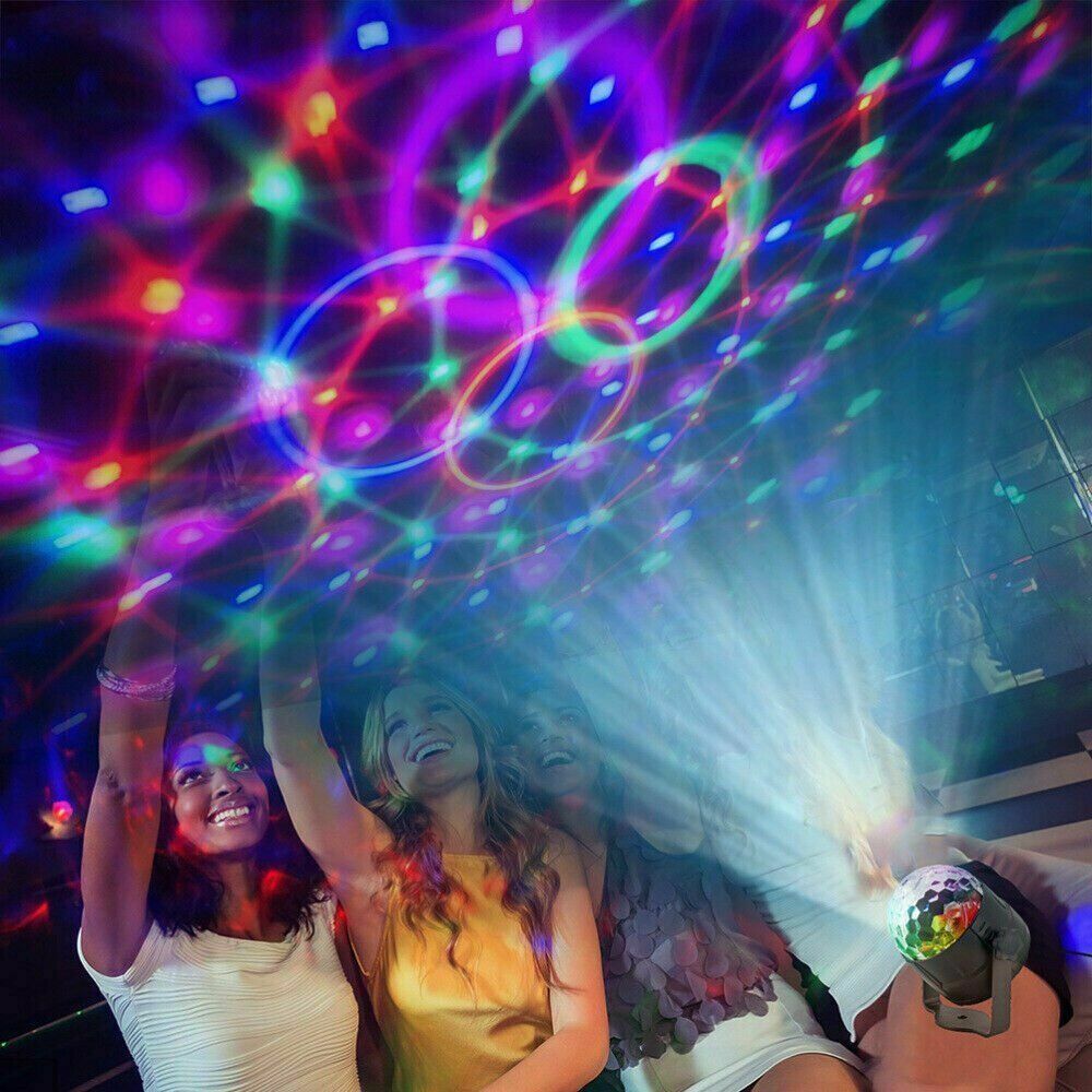 Sound Activated Disco Party Light – 7-Color LED Strobe Ball with Remote Control