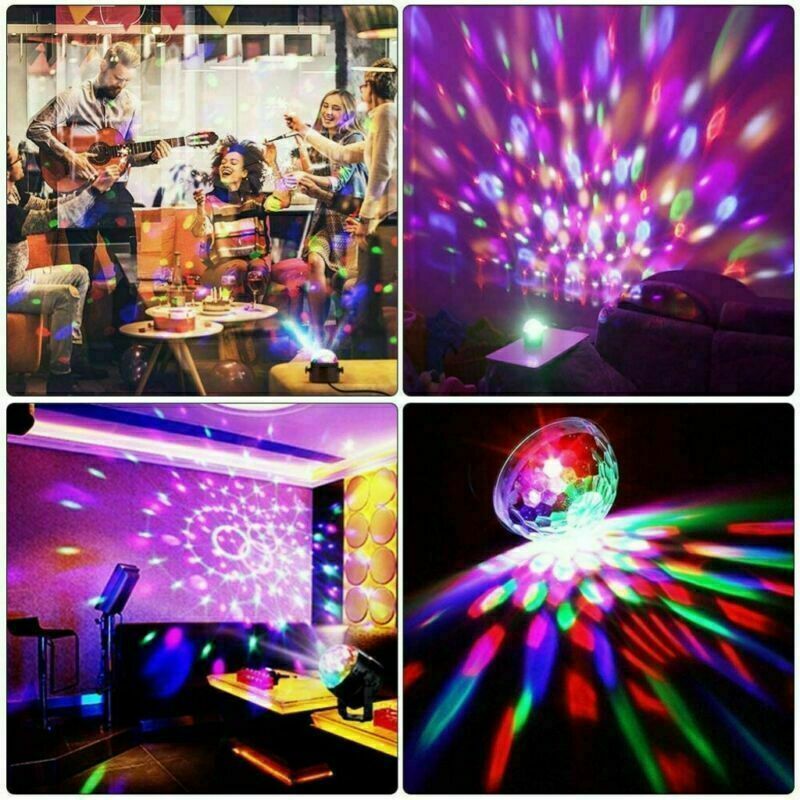 Sound Activated Disco Party Light – 7-Color LED Strobe Ball with Remote Control