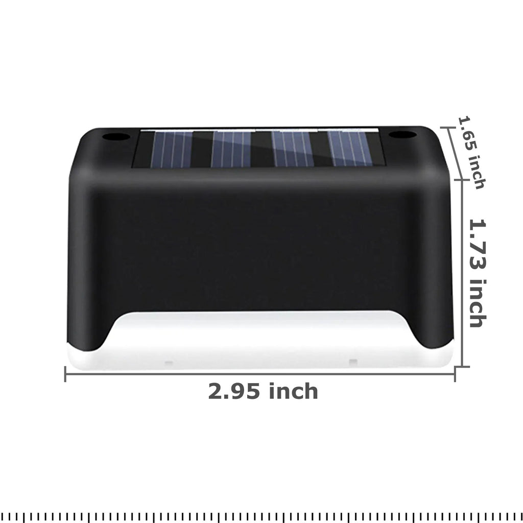 Set of 4 Solar LED Deck Lights – Outdoor Waterproof Step & Railing Lights