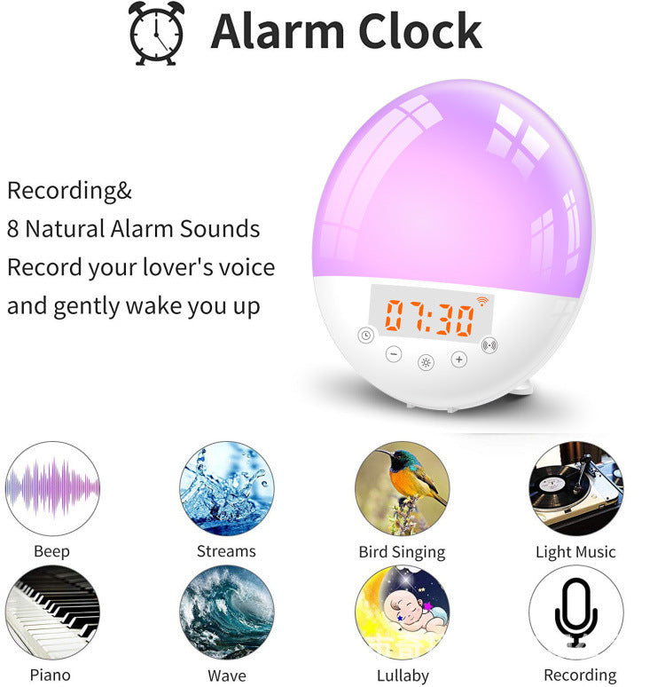 WiFi Voice Control Sunrise Alarm Clock with Natural Wake-Up Light