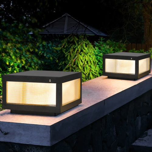 2-Pack Solar Wall Lights – Dimmable LED Outdoor Lamps with Auto On/Off
