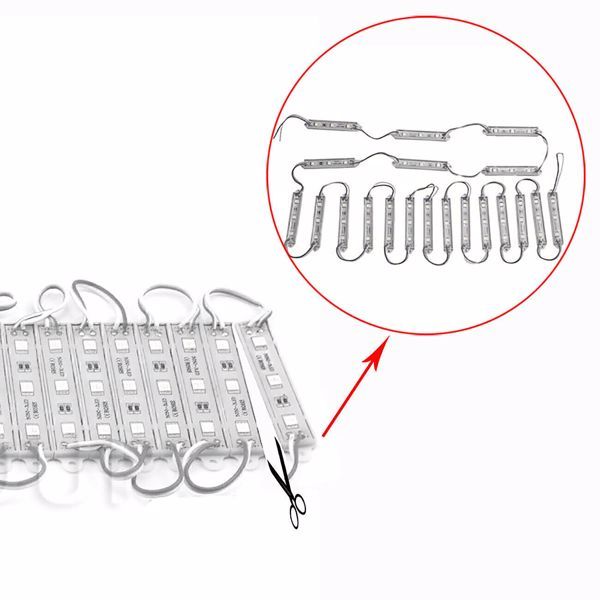 10ft LED Waterproof Module Light Strip – 60 SMD 5050 Lights for Signs & Decor
