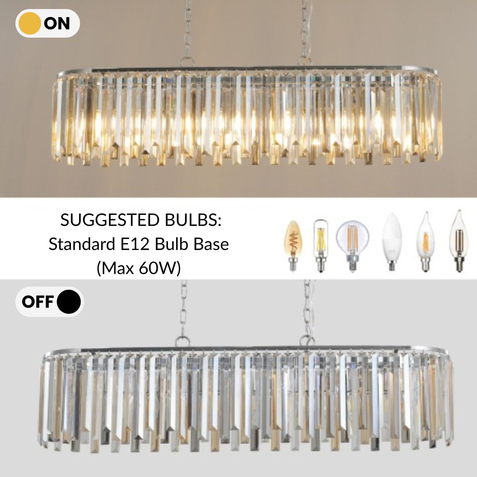 Modern Oval Crystal Chandelier – Luxury Decorative Ceiling Light