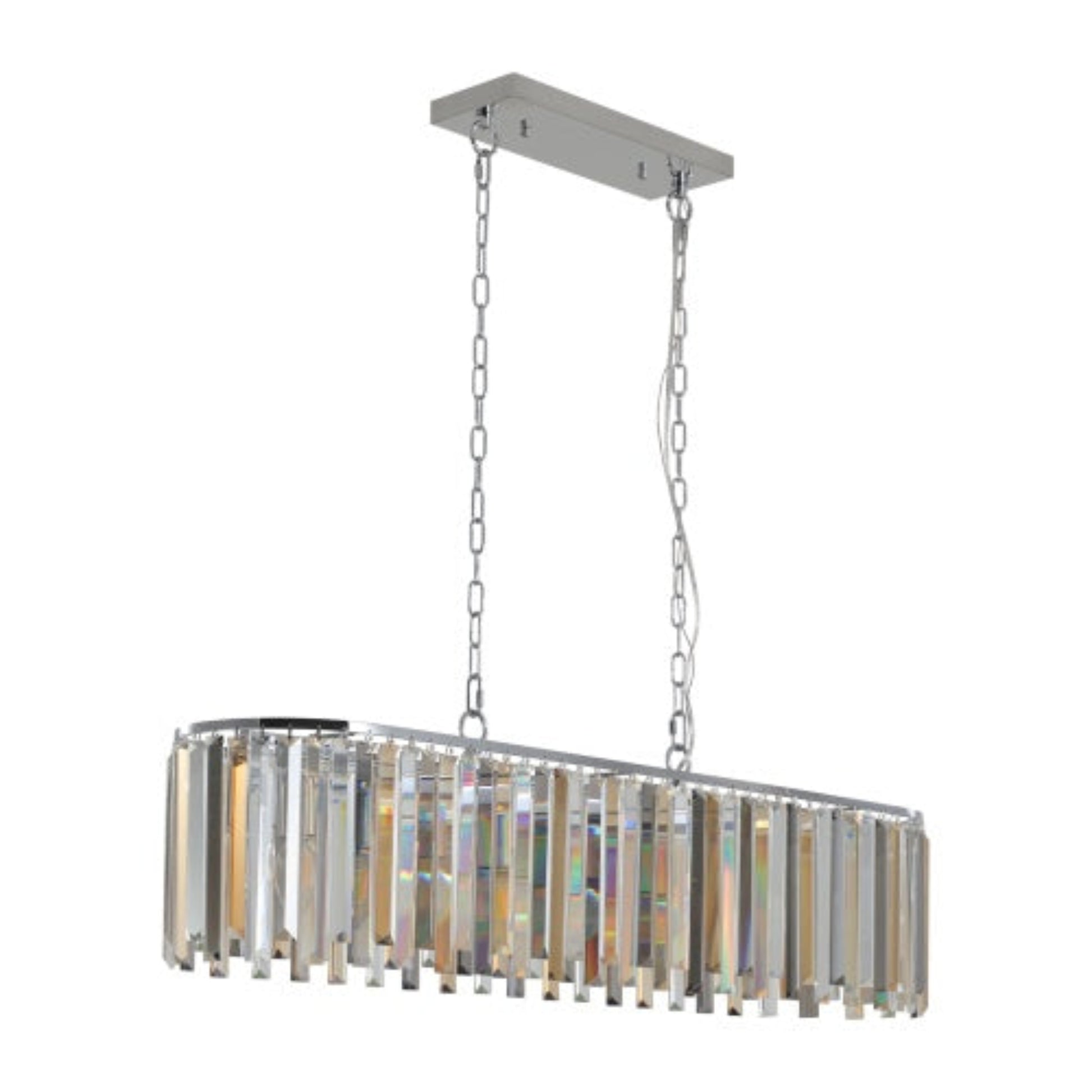 Chandelier with crystal accents on a white background