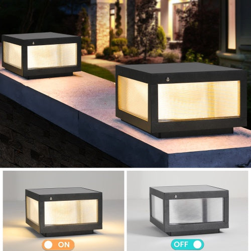 2-Pack Solar Wall Lights – Dimmable LED Outdoor Lamps with Auto On/Off