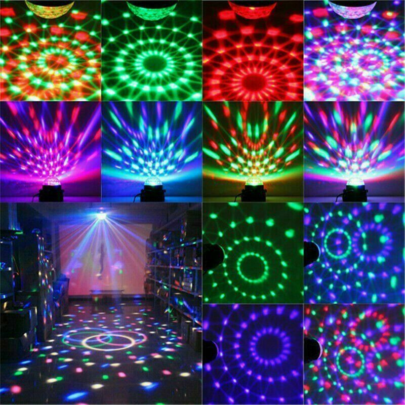 Sound Activated Disco Party Light – 7-Color LED Strobe Ball with Remote Control