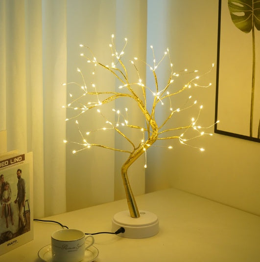 LED Copper Wire Tree Light – USB & Battery Powered Decorative Light