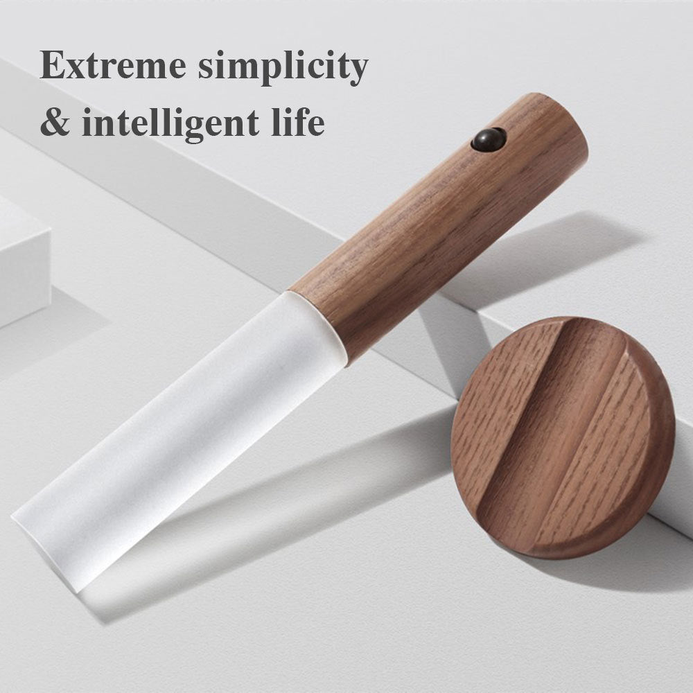 Auto Motion Sensor LED Night Light – Magnetic Wood Wireless Wall Lamp